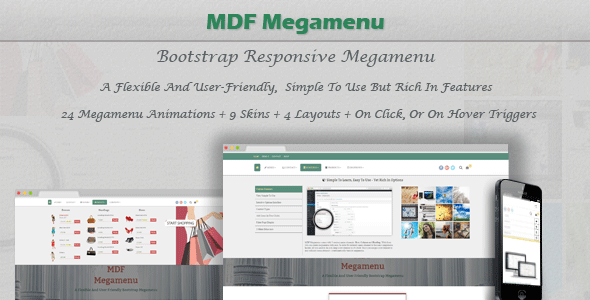 MDF Megamenu – Bootstrap Responsive WordPress Megamenu Preview - Rating, Reviews, Demo & Download