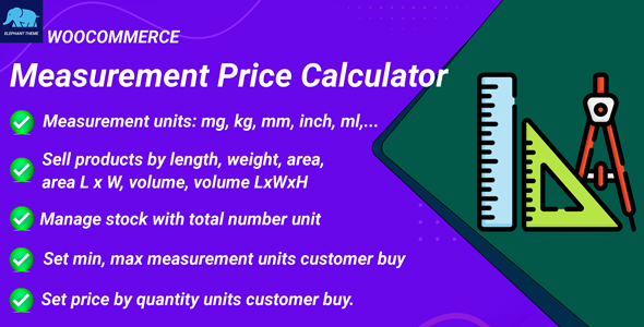 Measurement Price Calculator For WooCommerce Preview Wordpress Plugin - Rating, Reviews, Demo & Download