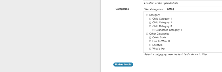 Media Categories Preview Wordpress Plugin - Rating, Reviews, Demo & Download