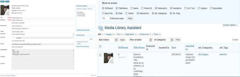 Media Library Assistant Preview Wordpress Plugin - Rating, Reviews, Demo & Download
