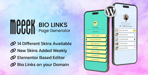 Meeek – Bio Links Builder Plugin for Wordpress Preview - Rating, Reviews, Demo & Download