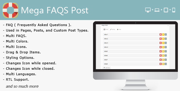 Mega FAQS Post Preview Wordpress Plugin - Rating, Reviews, Demo & Download