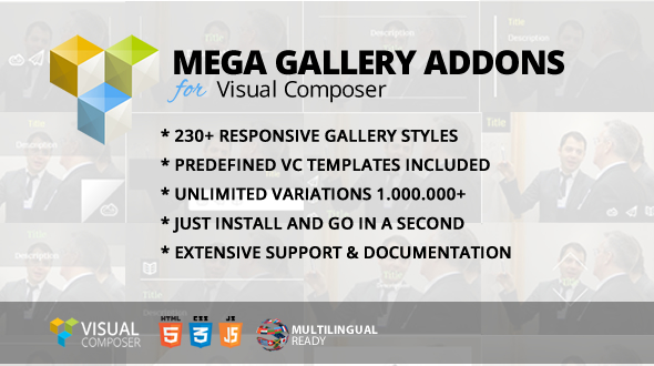 Mega Gallery Addon For WPBakery Page Builder (formerly Visual Composer) Preview Wordpress Plugin - Rating, Reviews, Demo & Download