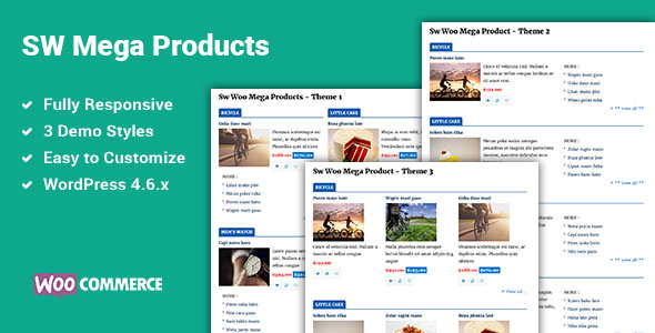 Mega Products WooCommerce WordPress Plugin Preview - Rating, Reviews, Demo & Download
