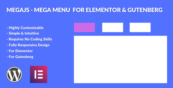 MegaJs – Mega Menu For Elementor Preview Wordpress Plugin - Rating, Reviews, Demo & Download