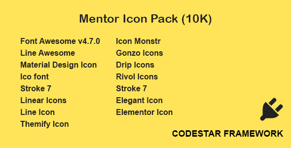 Mentor Icon Pack For Codestar Framework Preview Wordpress Plugin - Rating, Reviews, Demo & Download