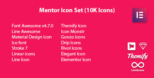 Mentor Icon Pack For Elementor Page Builder Preview Wordpress Plugin - Rating, Reviews, Demo & Download