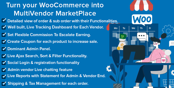 Mercado Pro – Turn Your WooCommerce Into Multi Vendor Marketplace Preview Wordpress Plugin - Rating, Reviews, Demo & Download