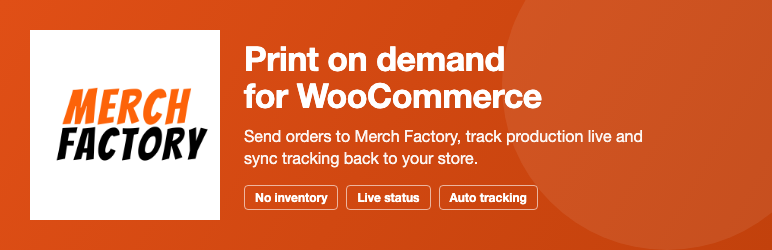 Merch Factory For WooCommerce Preview Wordpress Plugin - Rating, Reviews, Demo & Download