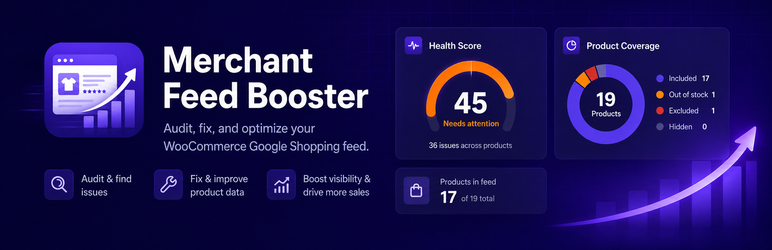 Merchant Feed Booster Lite For WooCommerce Preview Wordpress Plugin - Rating, Reviews, Demo & Download