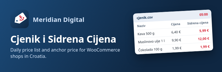 Meridian Digital Cjenik I Sidrena Cijena Preview Wordpress Plugin - Rating, Reviews, Demo & Download