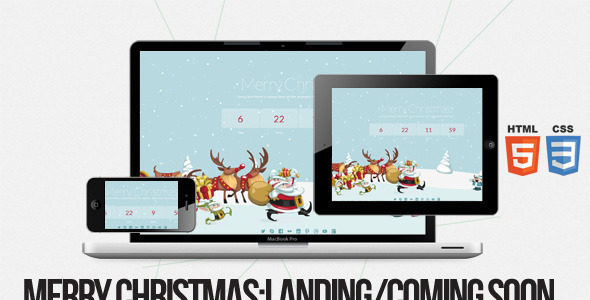 Merry Christmas – Illustrated/Animated Coming Soon Plugin Preview - Rating, Reviews, Demo & Download