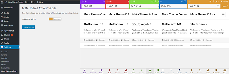 Meta Theme Color Colour Preview Wordpress Plugin - Rating, Reviews, Demo & Download