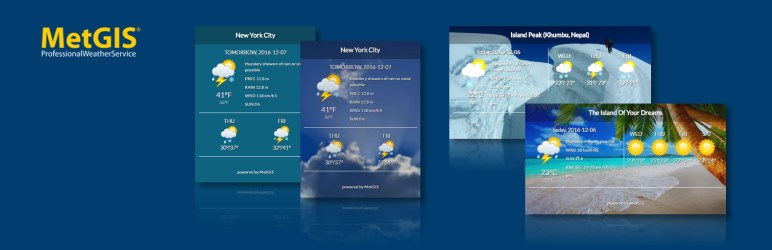 MetGIS Weather Preview Wordpress Plugin - Rating, Reviews, Demo & Download