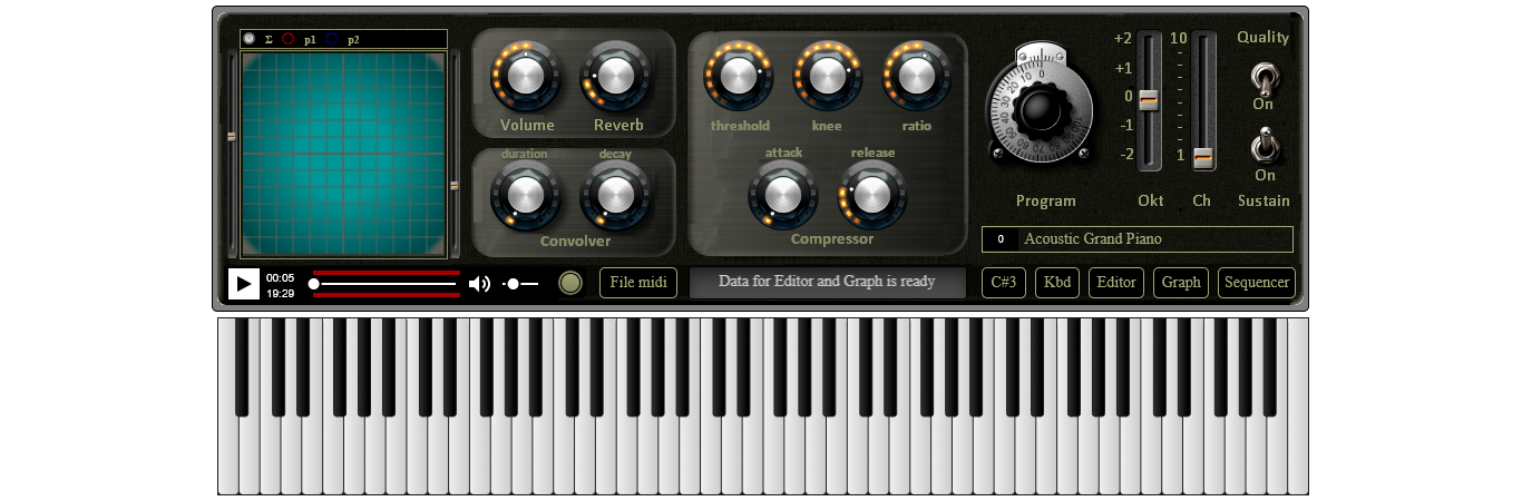 Midi-Synth Preview Wordpress Plugin - Rating, Reviews, Demo & Download