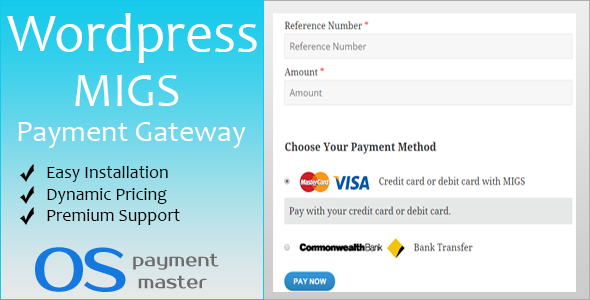 Migs Custom Payment Plugin for Wordpress Preview - Rating, Reviews, Demo & Download