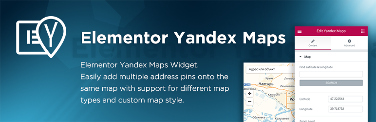 Mihdan: Elementor Yandex Maps Preview Wordpress Plugin - Rating, Reviews, Demo & Download