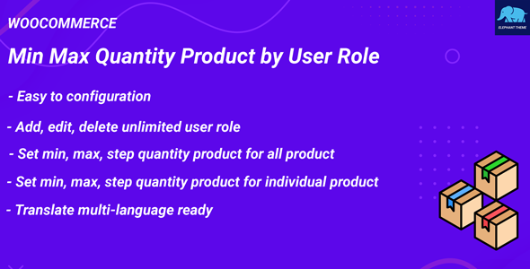 Min Max Quantity Product By User Role For WooCommerce Preview Wordpress Plugin - Rating, Reviews, Demo & Download