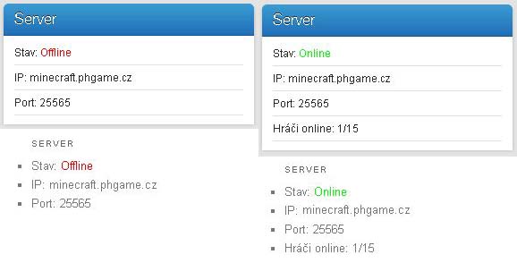 Minecraft Server Info Preview Wordpress Plugin - Rating, Reviews, Demo & Download