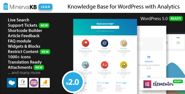 MinervaKB Knowledge Base Plugin for Wordpress With Analytics Preview - Rating, Reviews, Demo & Download