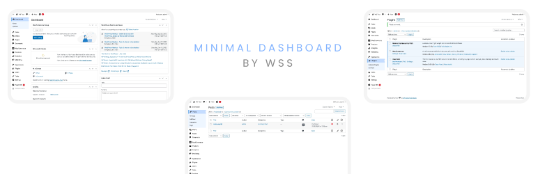 Minimal Dashboard By WSS Preview Wordpress Plugin - Rating, Reviews, Demo & Download