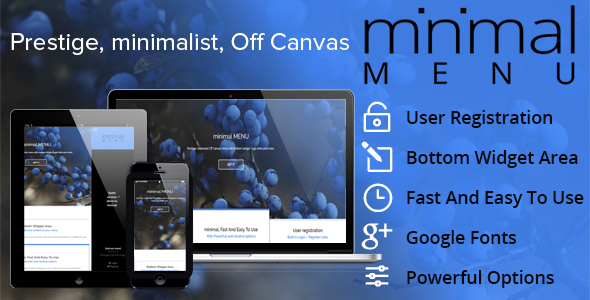 Minimal Responsive Off Canvas Menu Preview Wordpress Plugin - Rating, Reviews, Demo & Download
