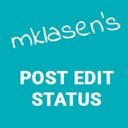 Mklasen's Post Edit Status