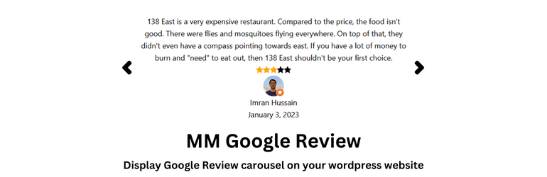 MM Google Review Preview Wordpress Plugin - Rating, Reviews, Demo & Download