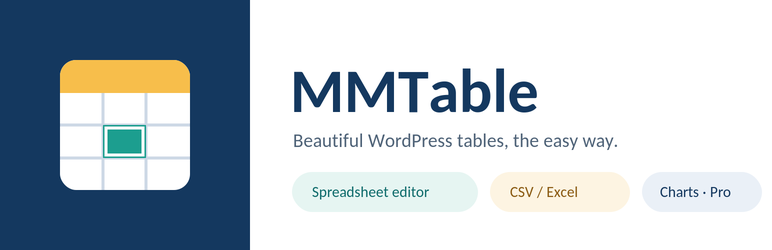 MMTable Preview Wordpress Plugin - Rating, Reviews, Demo & Download