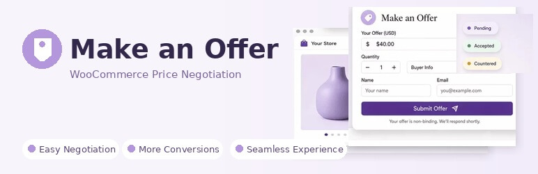 MOAW Price Negotiation For WooCommerce Preview Wordpress Plugin - Rating, Reviews, Demo & Download
