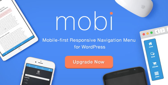 Mobi | Mobile First WordPress Responsive Navigation Menu Plugin Preview - Rating, Reviews, Demo & Download