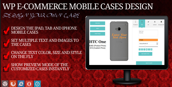 Mobile Case Design For WP ECommerce Preview Wordpress Plugin - Rating, Reviews, Demo & Download