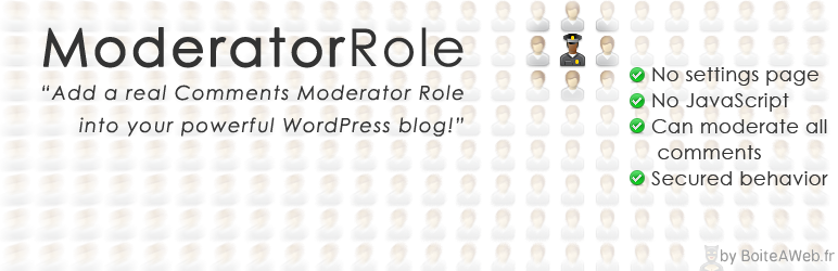 Moderator Role Preview Wordpress Plugin - Rating, Reviews, Demo & Download