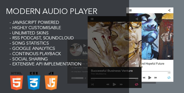 Modern Audio Player Plugin for Wordpress Preview - Rating, Reviews, Demo & Download