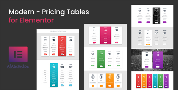 Modern – Pricing Tables For Elementor Preview Wordpress Plugin - Rating, Reviews, Demo & Download