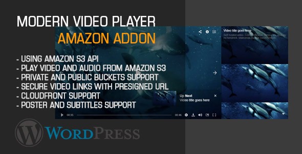 Modern Video Player Amazon AddOn Preview Wordpress Plugin - Rating, Reviews, Demo & Download