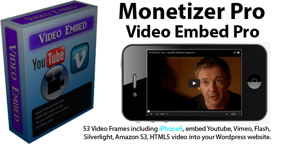 Monetizer Pro VideoEmbed Pro Preview Wordpress Plugin - Rating, Reviews, Demo & Download
