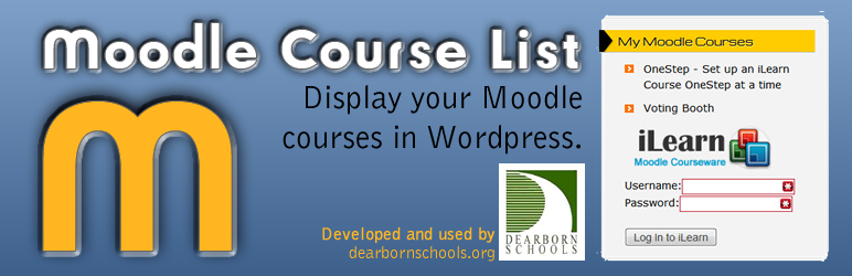 Moodle Course List Widget Preview Wordpress Plugin - Rating, Reviews, Demo & Download