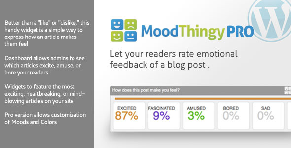 MoodThingy Mood Rating Widget Plugin for Wordpress PRO Preview - Rating, Reviews, Demo & Download
