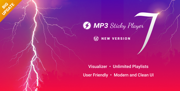 MP3 Sticky Player Wordpress & WooCommerce Plugin Preview - Rating, Reviews, Demo & Download