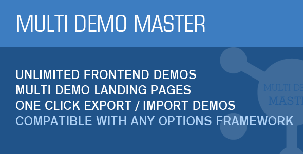 Multi Demo Master – Unlimited Front End  One Click Demos Export / Import Demos For Theme Developers Preview Wordpress Plugin - Rating, Reviews, Demo & Download