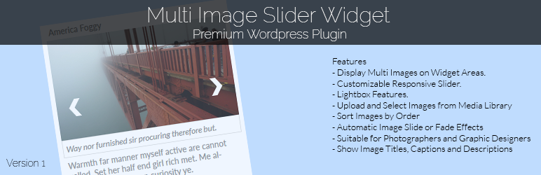 Multi Image Slider Widget Preview Wordpress Plugin - Rating, Reviews, Demo & Download
