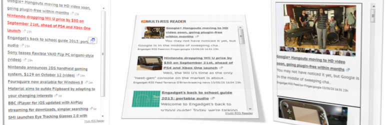 Multi RSS Reader Preview Wordpress Plugin - Rating, Reviews, Demo & Download