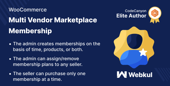 Multi Vendor Marketplace Membership For WooCommerce Preview Wordpress Plugin - Rating, Reviews, Demo & Download