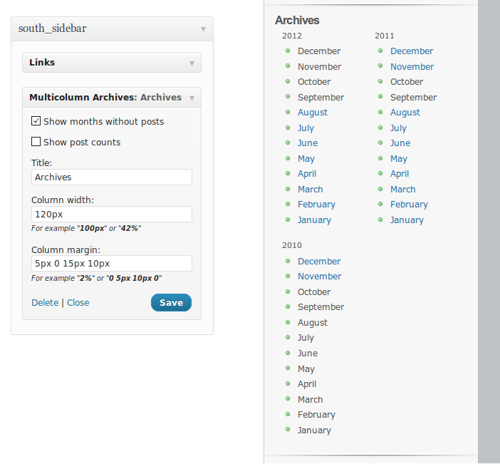 Multicolumn Archives Preview Wordpress Plugin - Rating, Reviews, Demo & Download