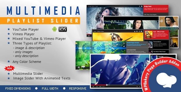 Multimedia Playlist Slider Addon For WPBakery Page Builder Preview Wordpress Plugin - Rating, Reviews, Demo & Download
