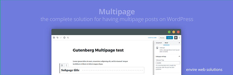 Multipage Preview Wordpress Plugin - Rating, Reviews, Demo & Download