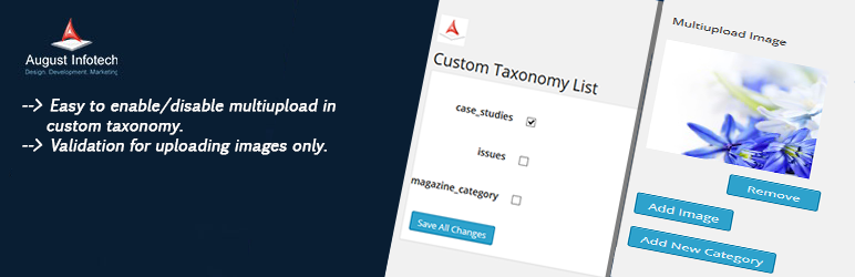 Multiupload In Custom Taxonomy Preview Wordpress Plugin - Rating, Reviews, Demo & Download