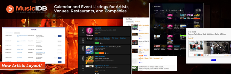 MusicIDB Events Calendar Preview Wordpress Plugin - Rating, Reviews, Demo & Download