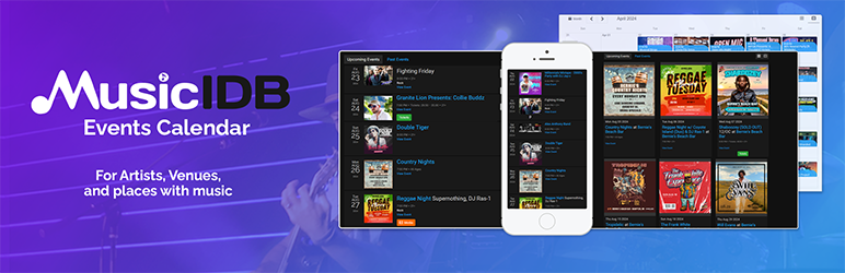 MusicIDB Events Calendar Preview Wordpress Plugin - Rating, Reviews, Demo & Download